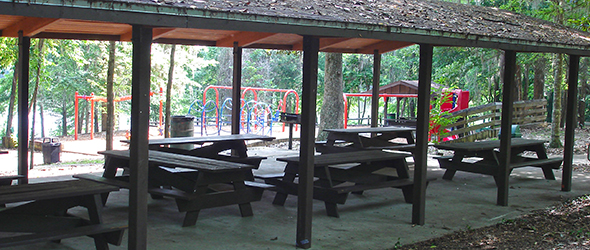 The picnic area at A.J. Henry Park