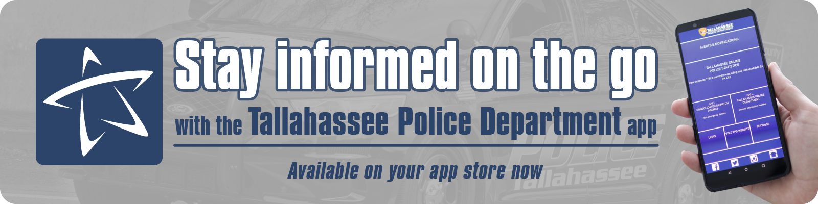 Stay informed on the go - with the TPD mobile app available on your app store now