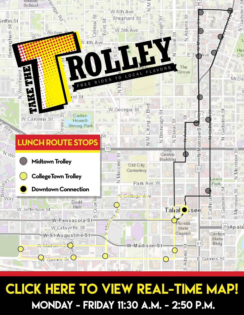 Trolley Daytime Route Map