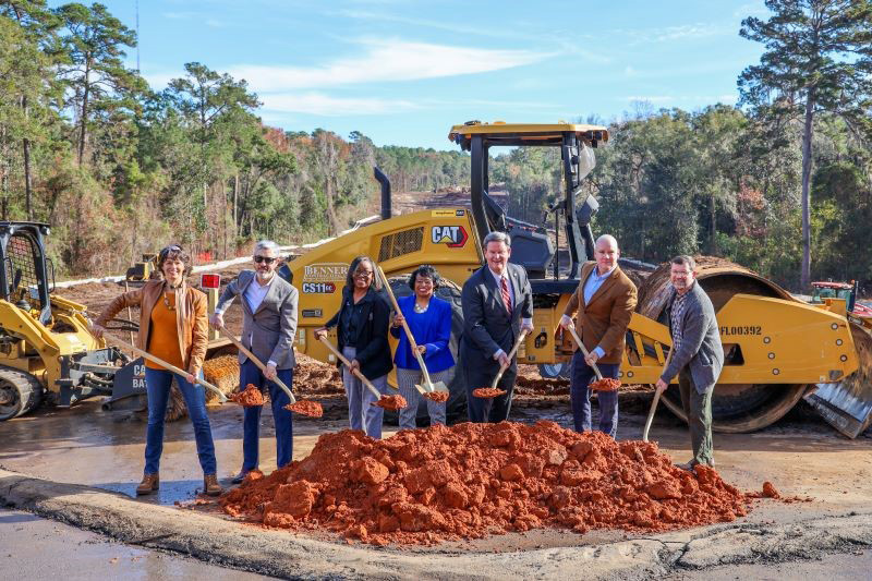 Officials at the groundbreaking ceremony